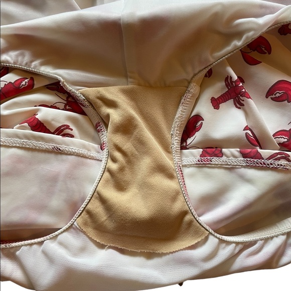 Esther Williams Red and White One Piece Swimsuit with Floral Design - Picture 13 of 15